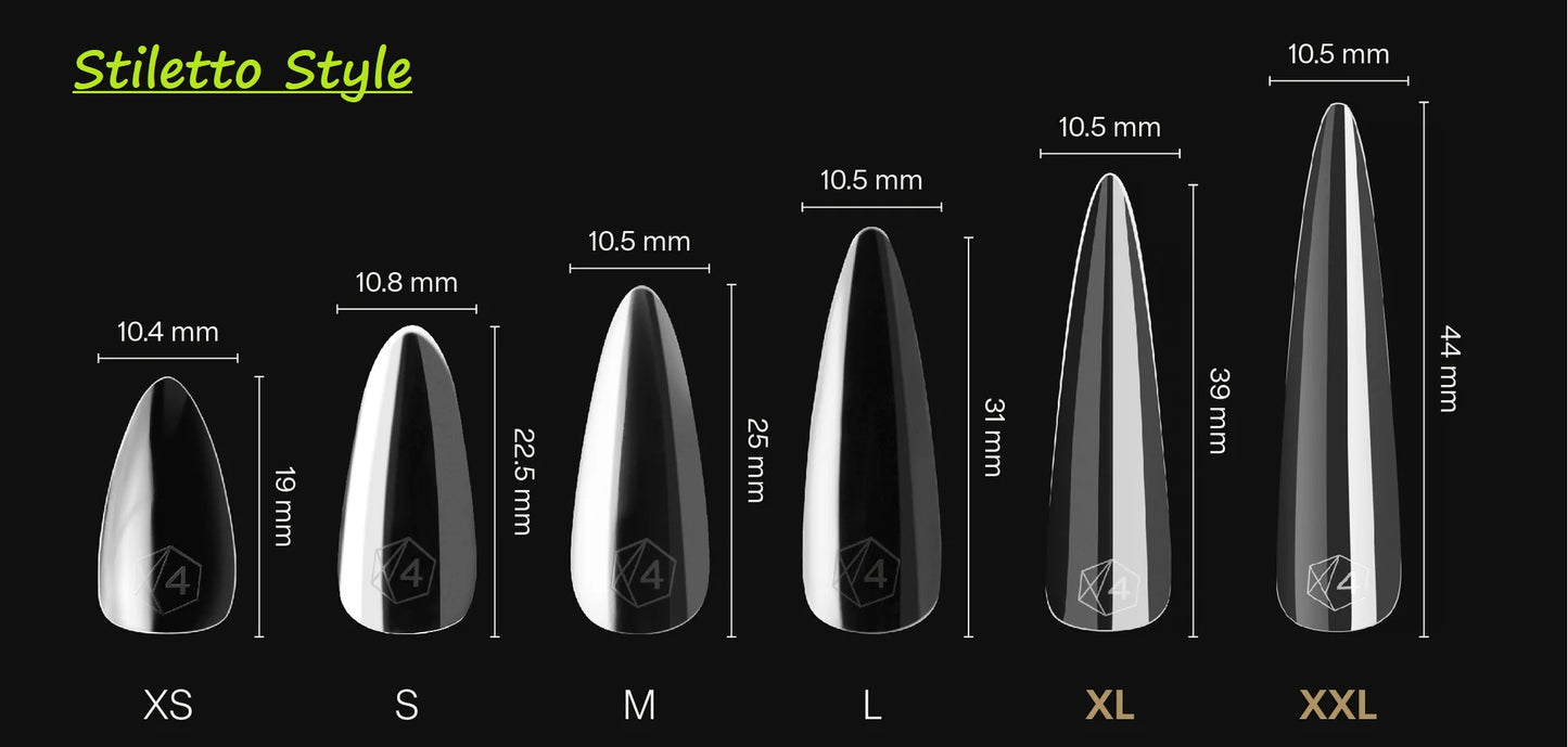 Stiletto Style Sizing Kit for Press-on nails